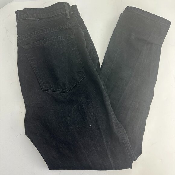 Denim x Alexander Wang 003 Boy Fit Jean Size 29 Black Fade Button Fly Distressed - Picture 4 of 7